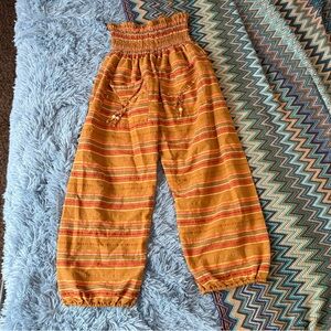 Striped Festival Boho Pants Small?